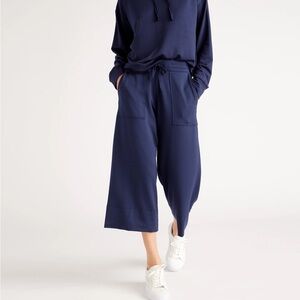 Quince Deep Blue Wide-Leg Pants A0333